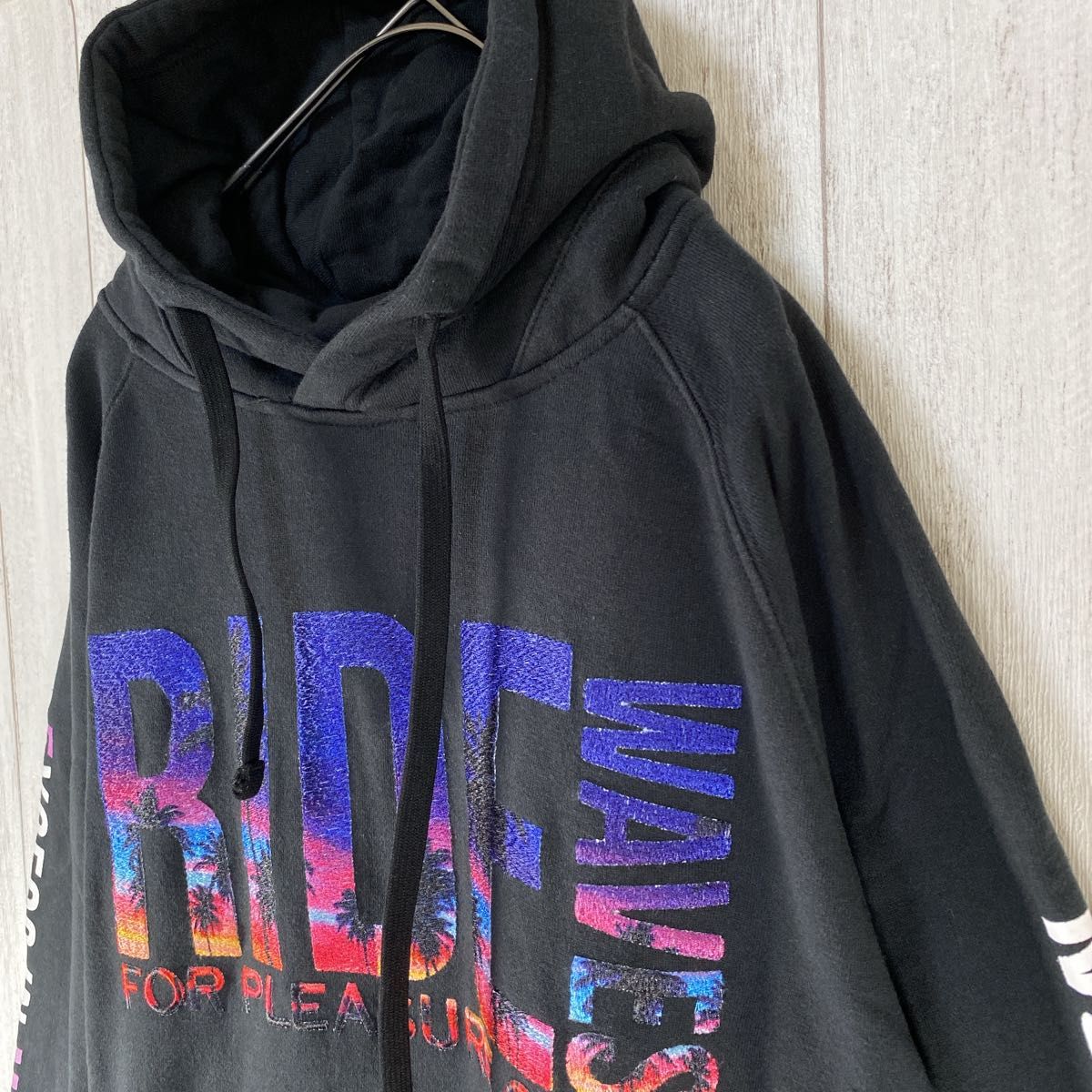 90s GOTCHAガッチャ フーディ パーカー 刺繍 両袖プリント 黒 M 90s GOTCHAガッチャ フーディ パーカー 刺繍 両袖プリント 黒 M