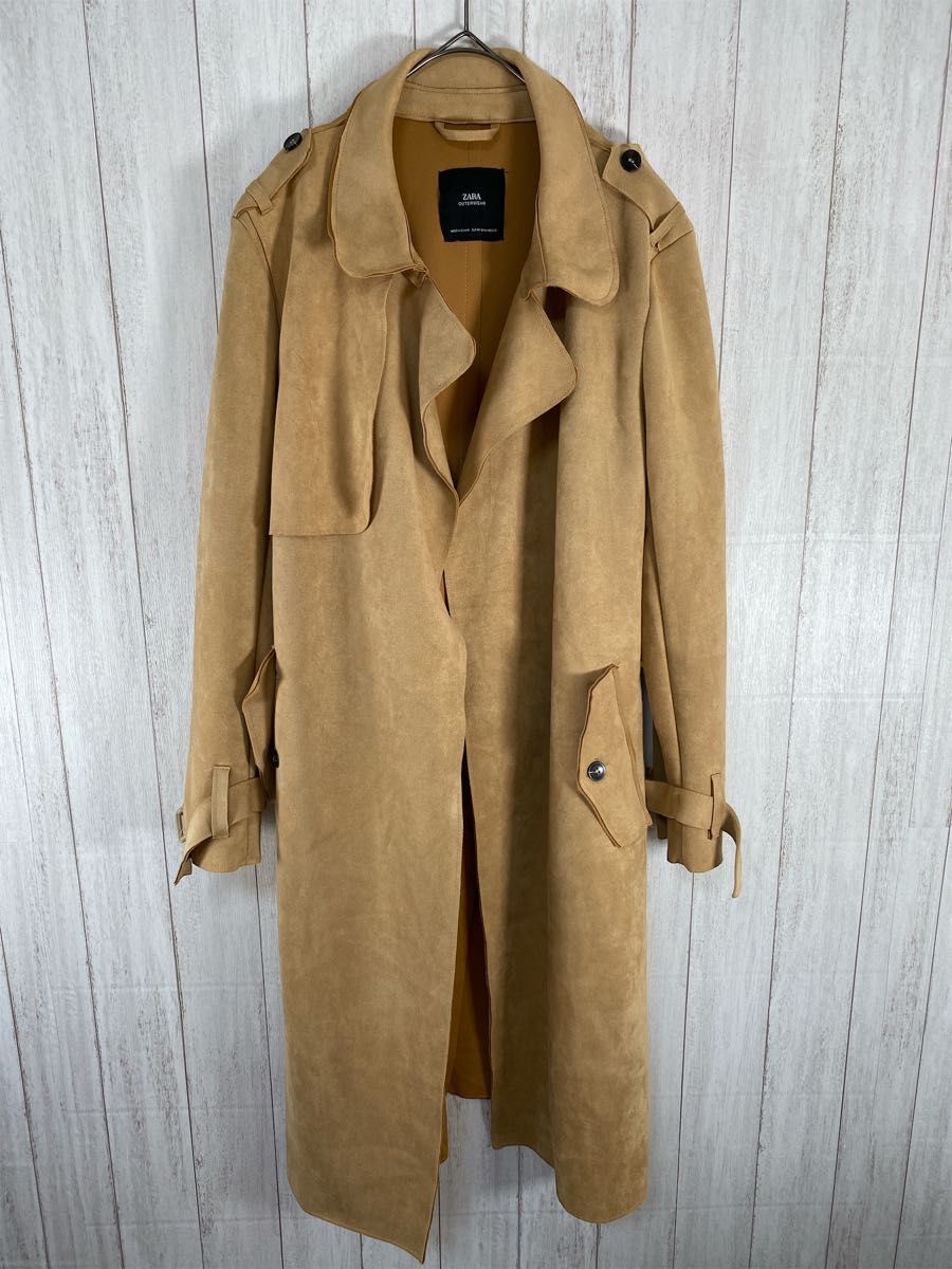 ZARA ザラ フェイクスエード ライトアウター トレンチコート ZARA ザラ フェイクスエード ライトアウター トレンチコート