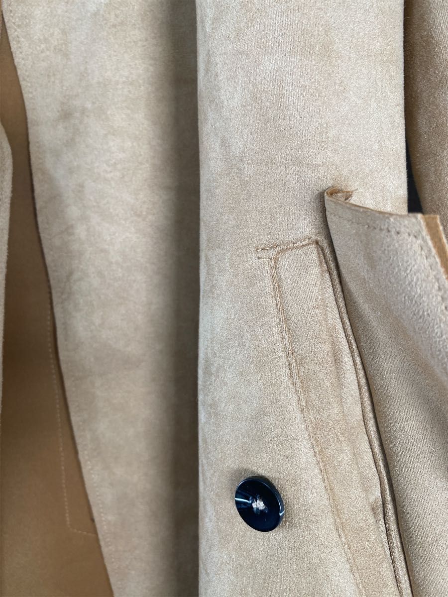 ZARA ザラ フェイクスエード ライトアウター トレンチコート ZARA ザラ フェイクスエード ライトアウター トレンチコート