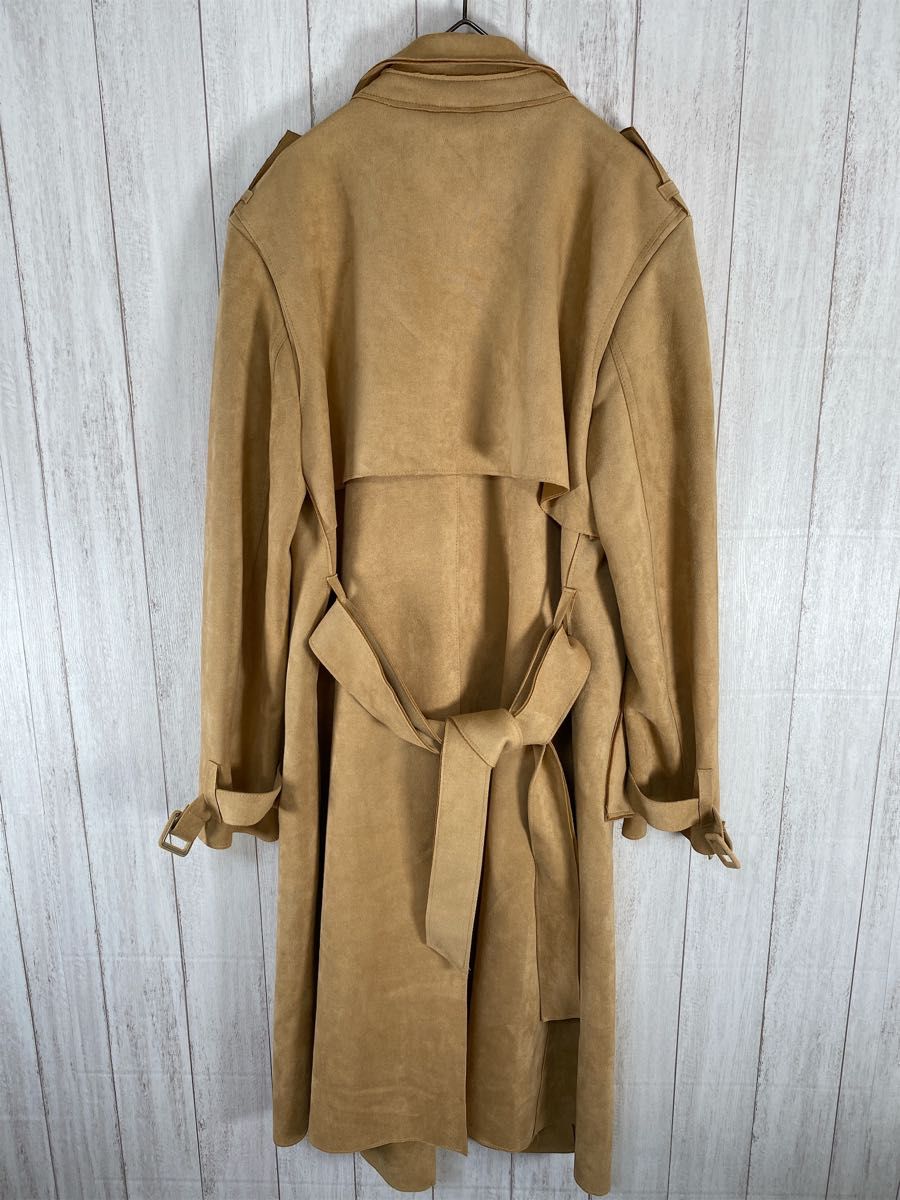 ZARA ザラ フェイクスエード ライトアウター トレンチコート ZARA ザラ フェイクスエード ライトアウター トレンチコート