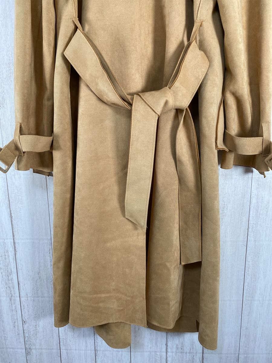 ZARA ザラ フェイクスエード ライトアウター トレンチコート ZARA ザラ フェイクスエード ライトアウター トレンチコート