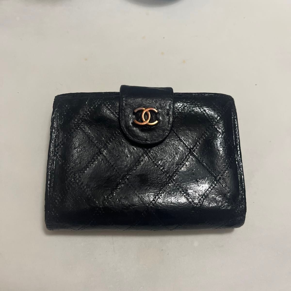 CHANEL 二つ折り財布 ブラック CHANEL 二つ折り財布 ブラック 二つ折り財布