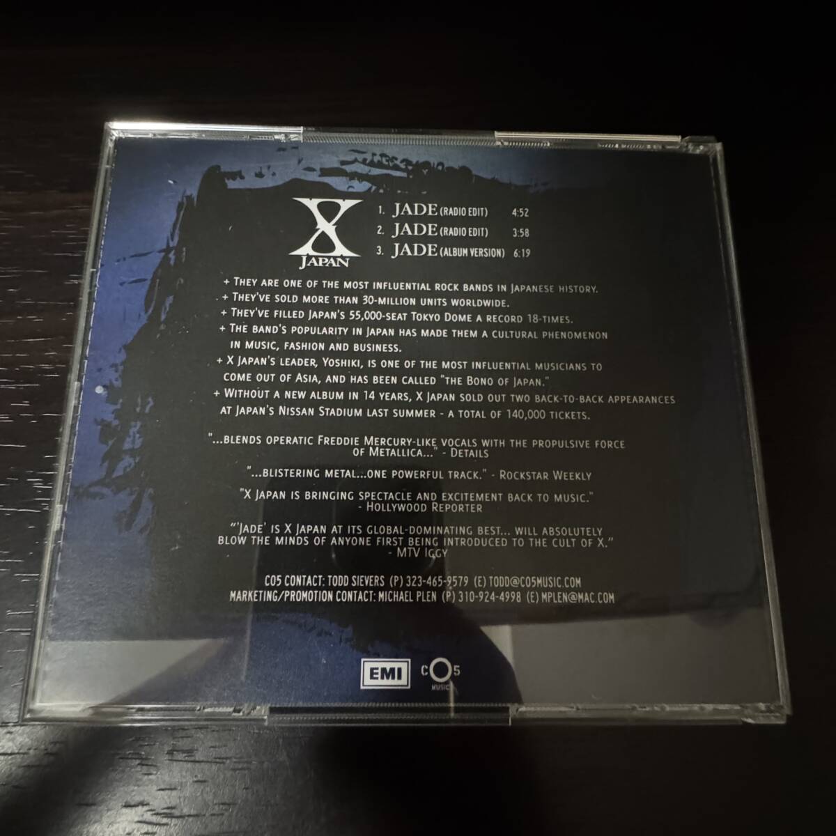 値下交渉可 激レア X JAPAN USプロモ盤 JADE エックスジャパン 値下交渉可 激レア X JAPAN USプロモ盤 JADE エックスジャパン