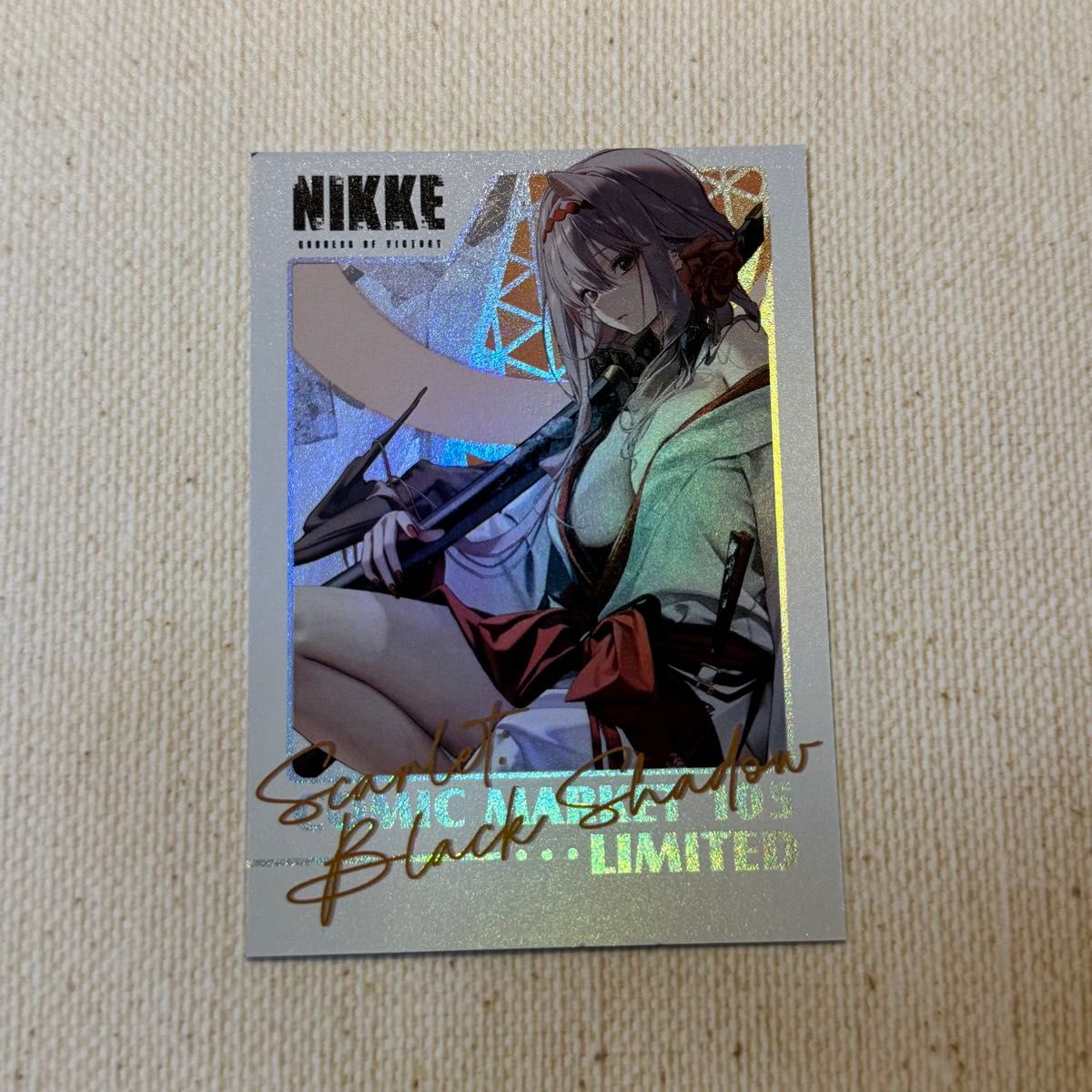 勝利の女神nikke c105特典 トレードカード 紅蓮ブラックシャドウ 勝利の女神nikke c105特典 トレードカード 紅蓮ブラックシャドウ
