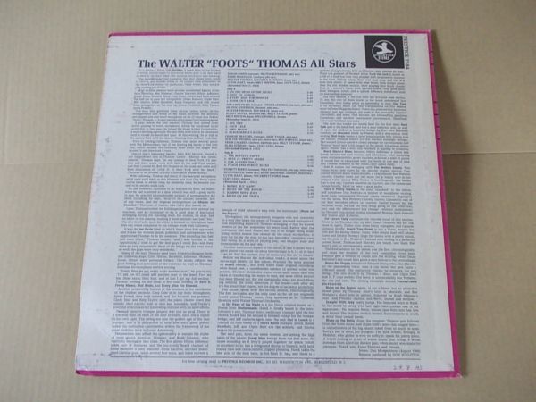 P4691　即決　LPレコード　ウォルター・トーマス『THE WALTER FOOTS THOMAS ALL STARS』　輸入盤　US盤_画像2