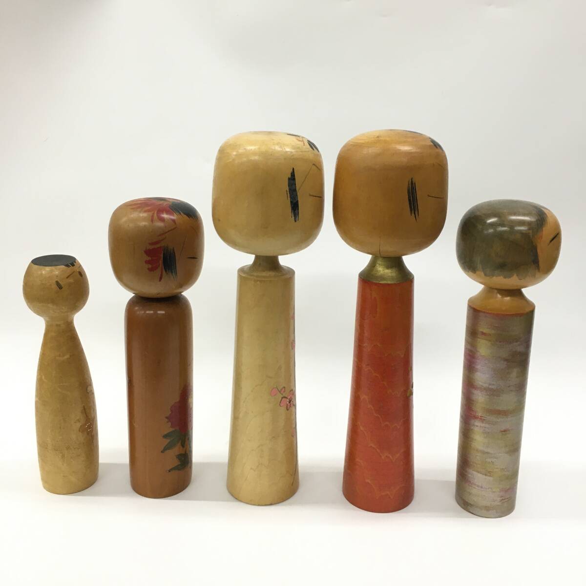 最大80%オフ 盛みつお 37cm 30cm 花 だるま絵 2体 津軽系 伝統こけし こけし こけし