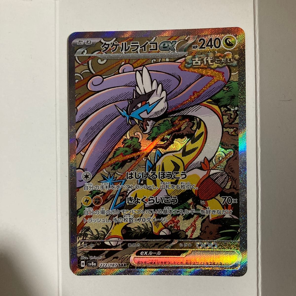 ポケモンカードゲーム テラスタルフェスex タケルライコex SAR ポケモンカードゲーム テラスタルフェスex タケルライコex SAR