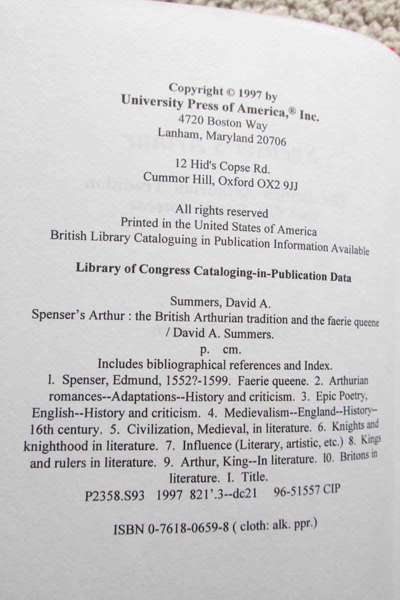 Spenser's Arthur The British Arthurian Tradition and the Spenser's Arthur The British Arthurian Tradition and the