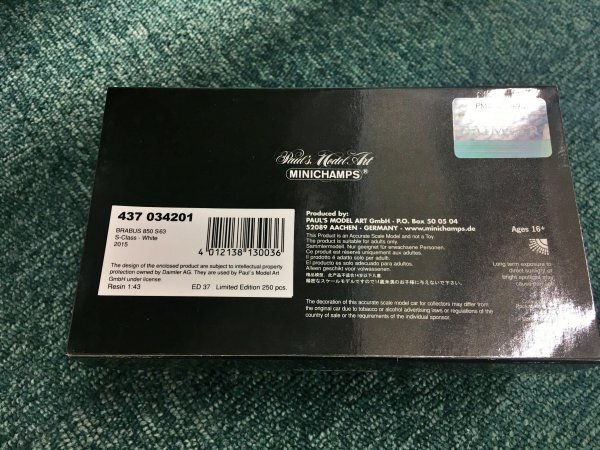 ◇世界限定250台ミニチュアカー◇BRABUS◇850S63Sクラス ◇世界限定250台ミニチュアカー◇BRABUS◇850S63Sクラス