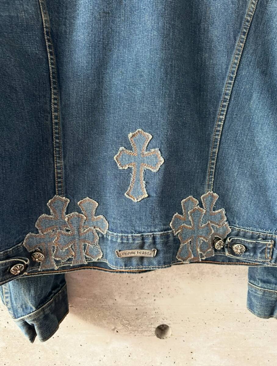 希少 クロムハーツ LEVI'S クロスパッチ デニムジャケット 希少 クロムハーツ LEVI'S クロスパッチ デニムジャケット