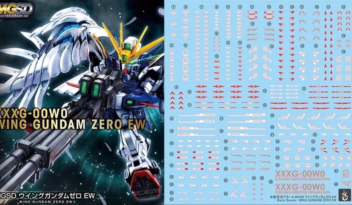 MGSD ウイングガンダムゼロ EW専用水転写式デカール|Yahoo MGSD ウイングガンダムゼロ EW専用水転写式デカール|Yahoo