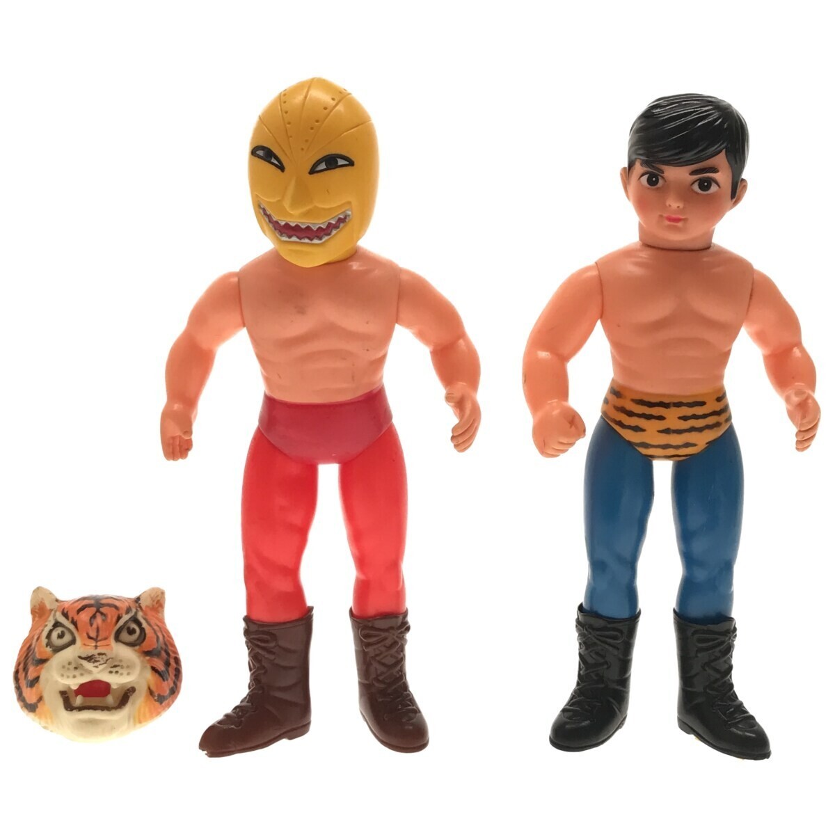 ソフビ 2体まとめ】タイガーマスク オレンジ + ジャイアント ソフビ 2体まとめ】タイガーマスク オレンジ + ジャイアント