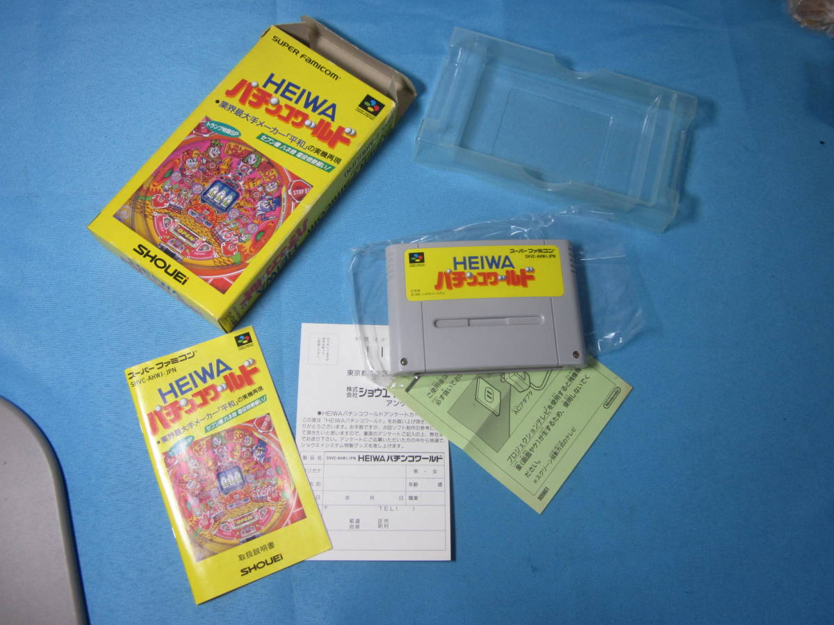 SFC HEIWA патинко world Super Famicom патинко игра SHVC-P-AHWJ инструкция оригинальная коробка не использовался 