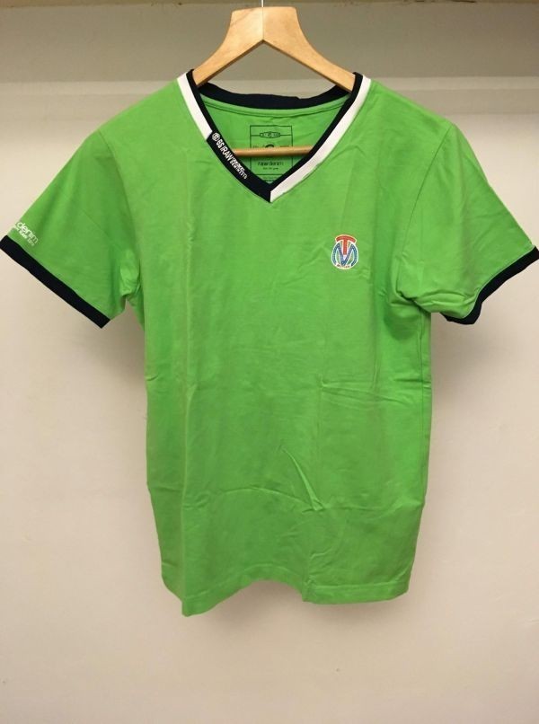 YS-1714 同梱可 GSIRAW RAW denim DEMIN3310 Tシャツ 13サイズ 黄緑色 KW：スポーツ ランニング アディダス ナイキ スポーツ系の画像2