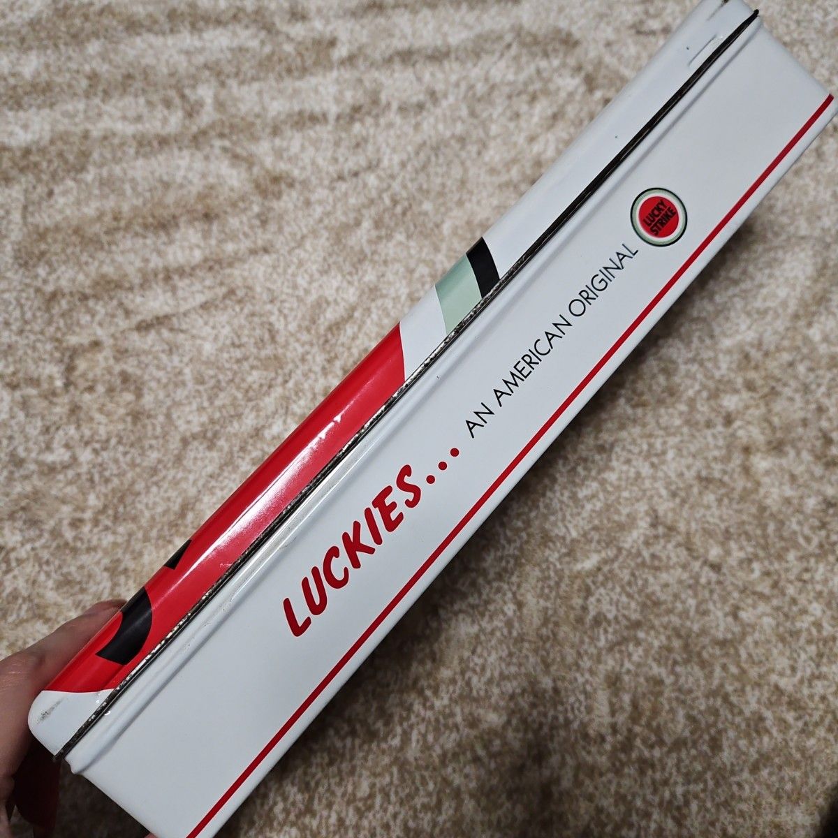 希少 当時物 年代物 ラッキーストライク カートン缶 LUCKYSTRIKE 希少 当時物 年代物 ラッキーストライク カートン缶 LUCKYSTRIKE
