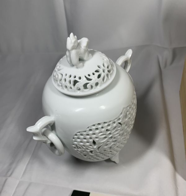 有田焼 香炉 杉原一壺 陶都有田 美術陶芸 箱付き 鹿子 一壺(白磁 有田焼 香炉 杉原一壺 陶都有田 美術陶芸 箱付き 鹿子 一壺(白磁