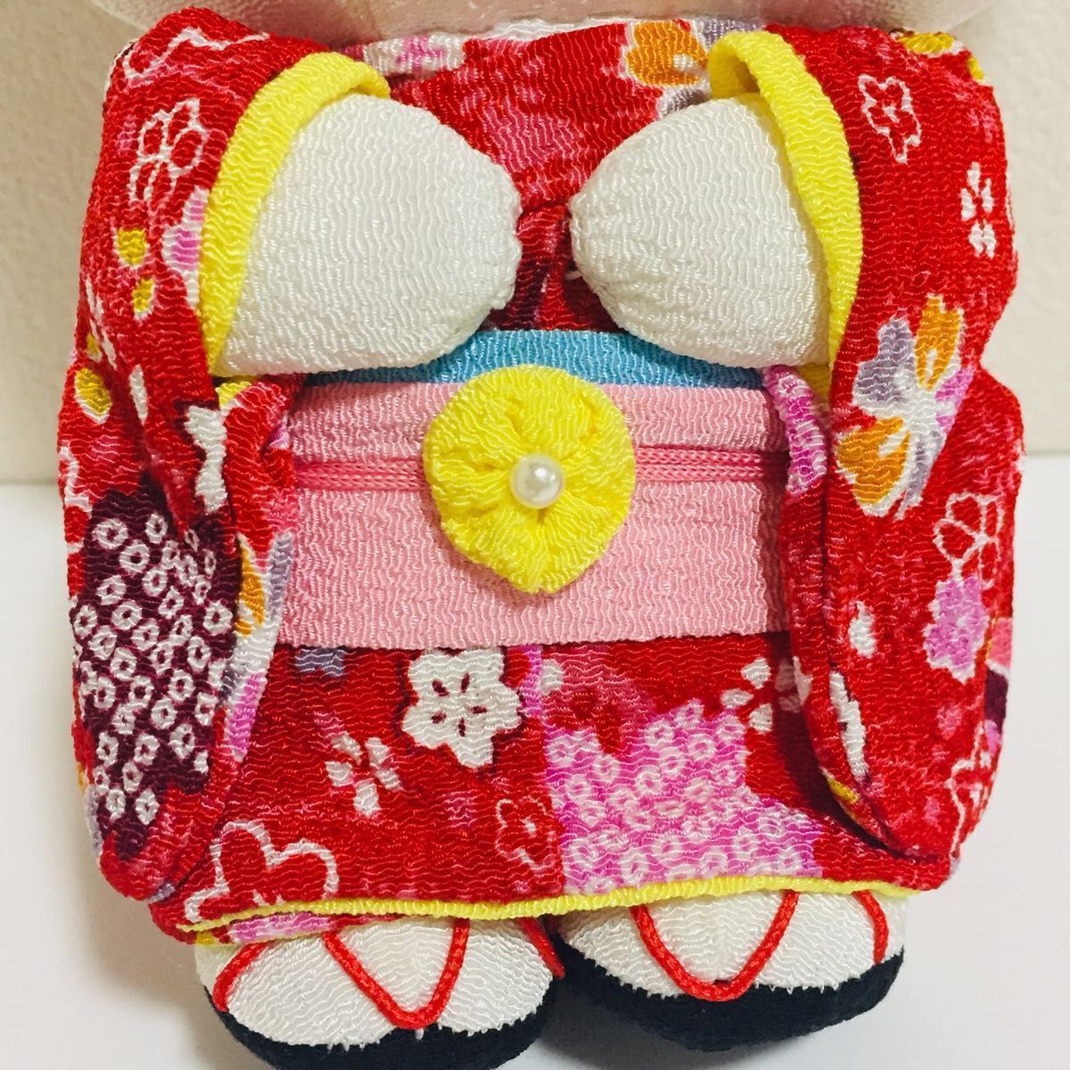 サンリオ/はろうきてぃ/ビッグリボンちりめん/キティぬいぐるみM サンリオ/はろうきてぃ/ビッグリボンちりめん/キティぬいぐるみM