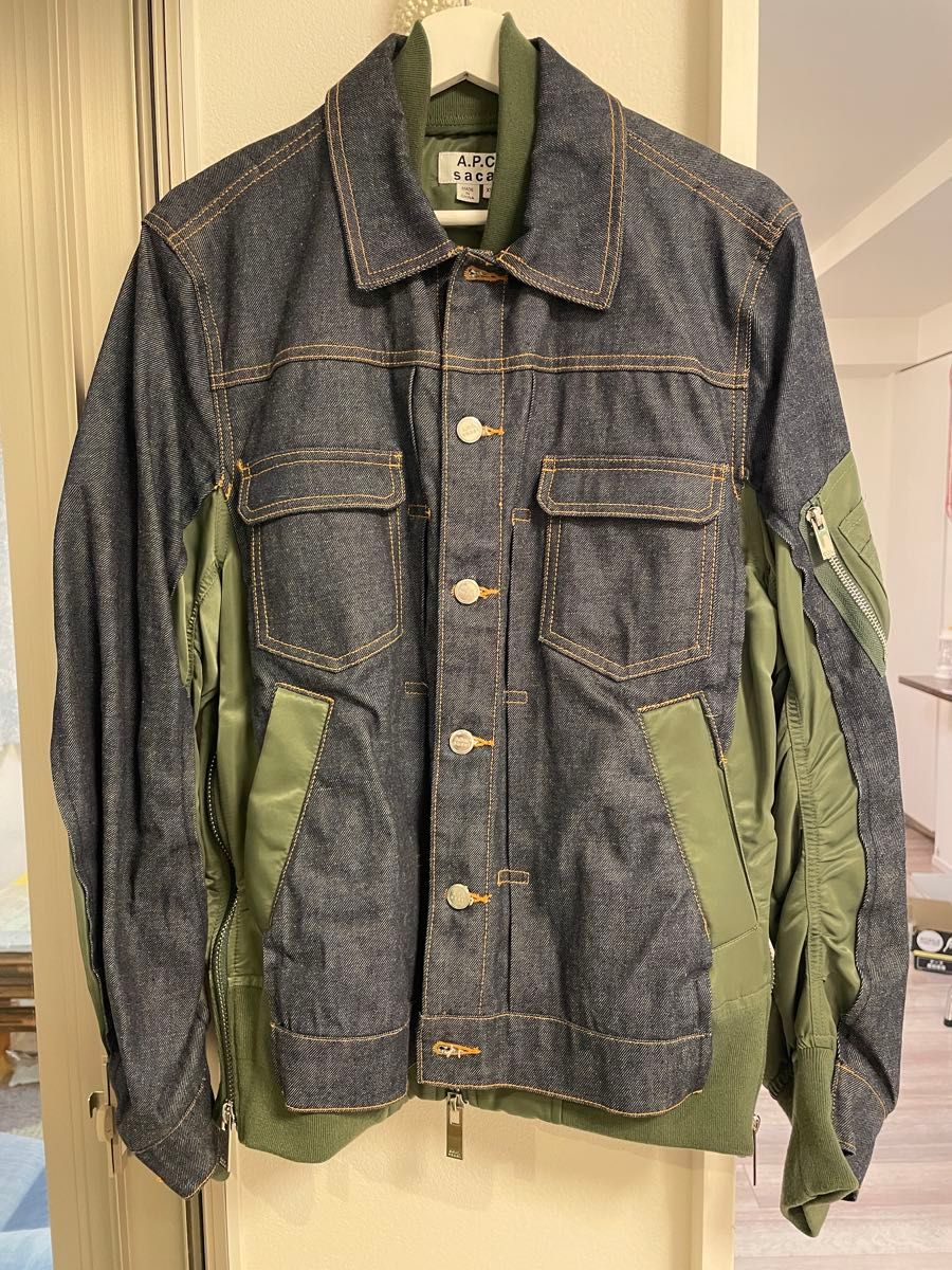 Sacai X A P C ジャケット ドッキングジャケット デニム XS Sacai X A P C ジャケット ドッキングジャケット デニム XS