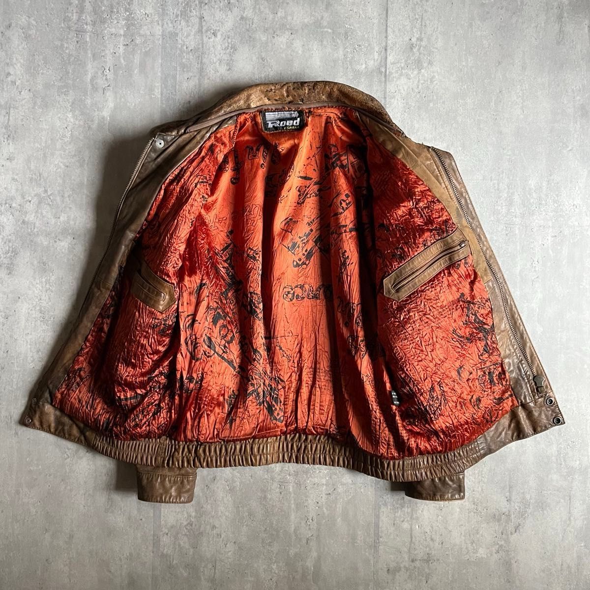 90s vintage】A-2 フライトジャケット バックプリント 短丈 古着 90s vintage】A-2 フライトジャケット バックプリント 短丈 古着