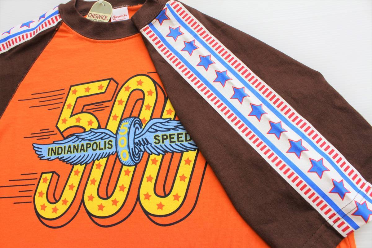 YTS05東洋Mインディアナポリス500ラグラン 半袖Tシャツ カナダ製Indianapolis500イーブル・ニーブルCheswickインディ500チェスウィック_画像4