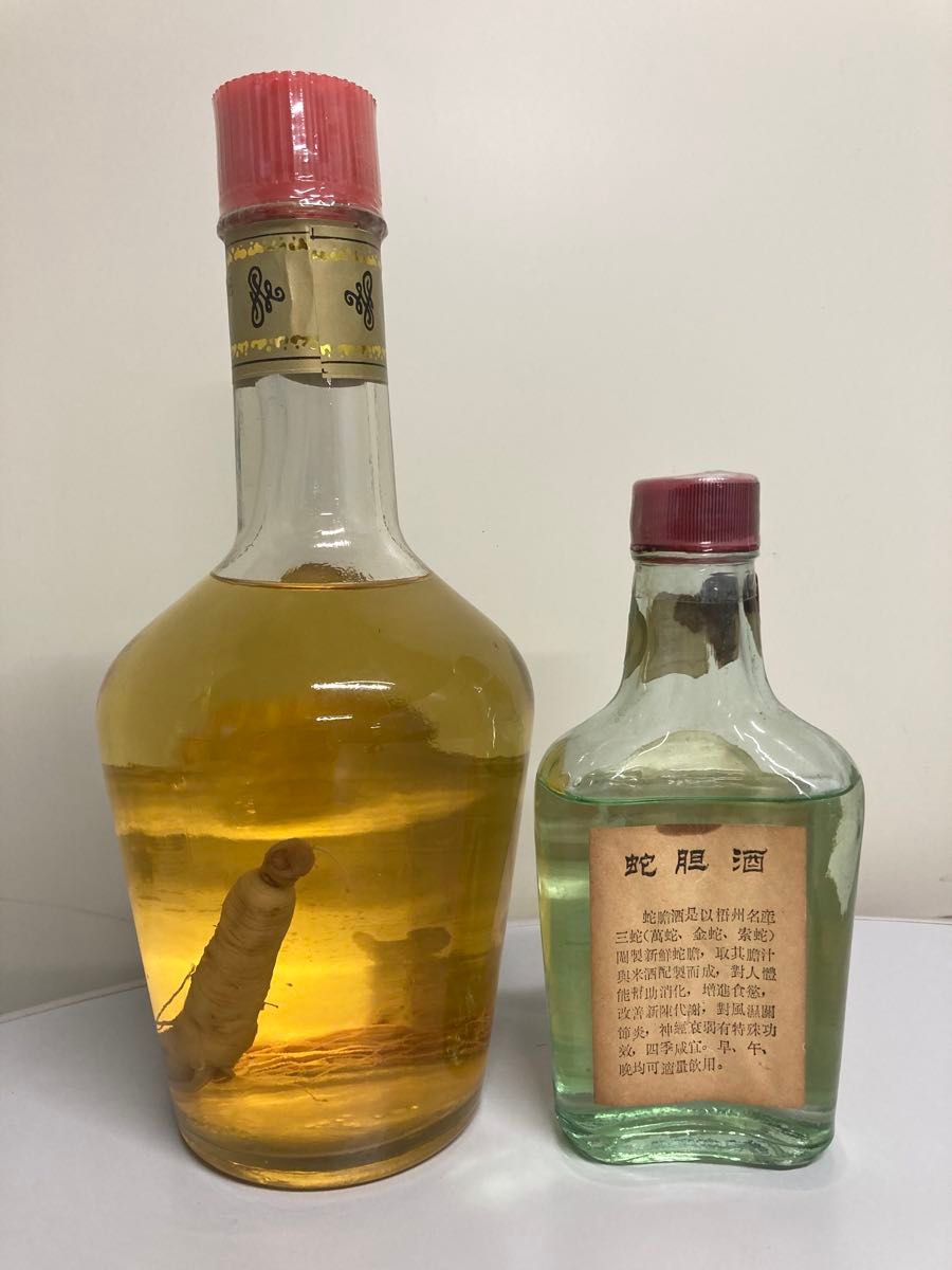 男性元気お酒セット】1980年代物 蛇胆酒 人参酒 特級 special 男性元気お酒セット】1980年代物 蛇胆酒 人参酒 特級 special