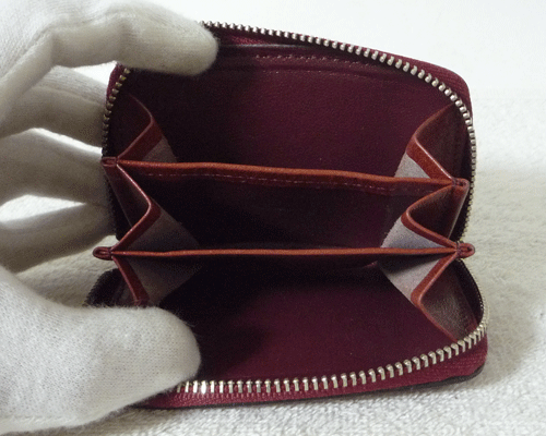 良品　ボックス21　box21　レザー　コーラル系　小銭入れ　コインケース_画像3