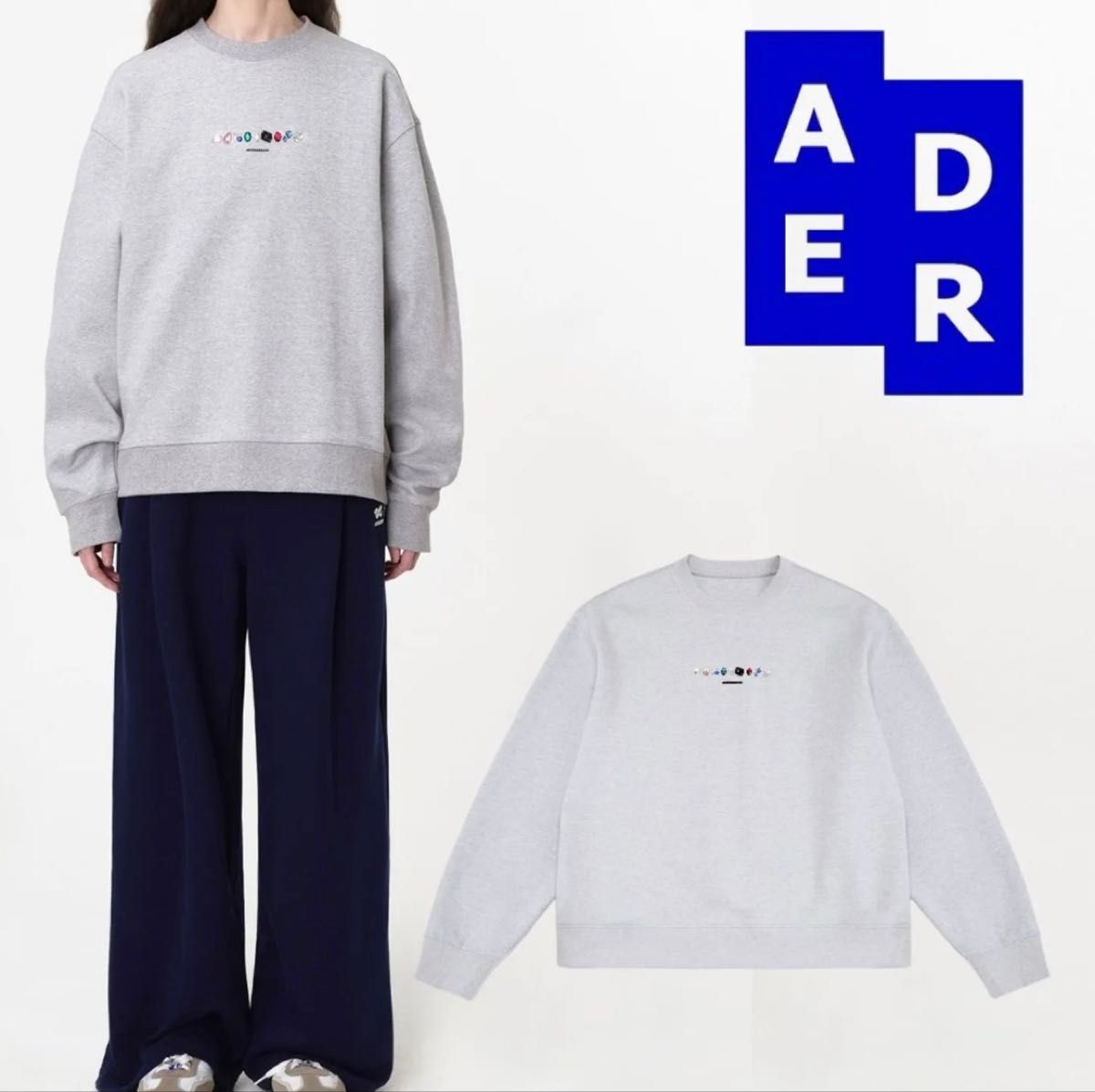 【関税込み】ADER error レッド Clava フーディ ADER ERROR スウェット