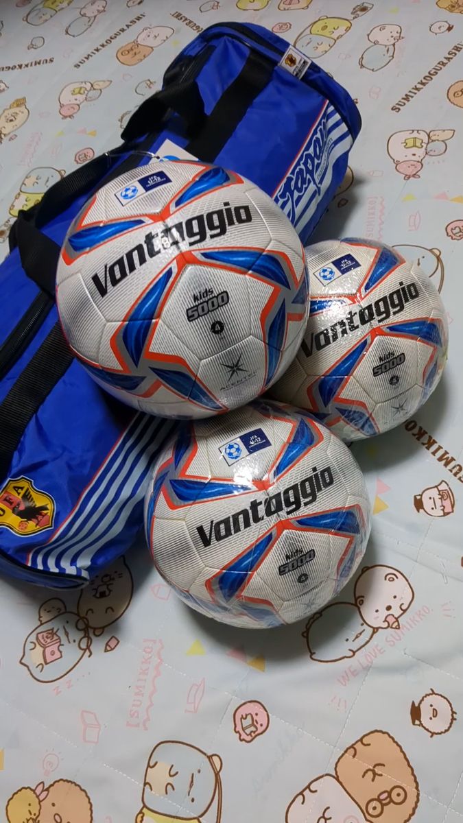 最終出品★vantaggio5000★4号球最上級モデル★3球新品未使用品★JFAサッカー日本代表ロゴ入りボールバッグ贈呈(^^)