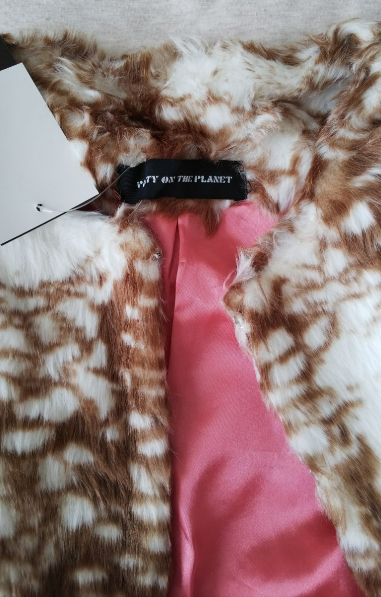  unused Bambi fake fur jacket fur M Brown 