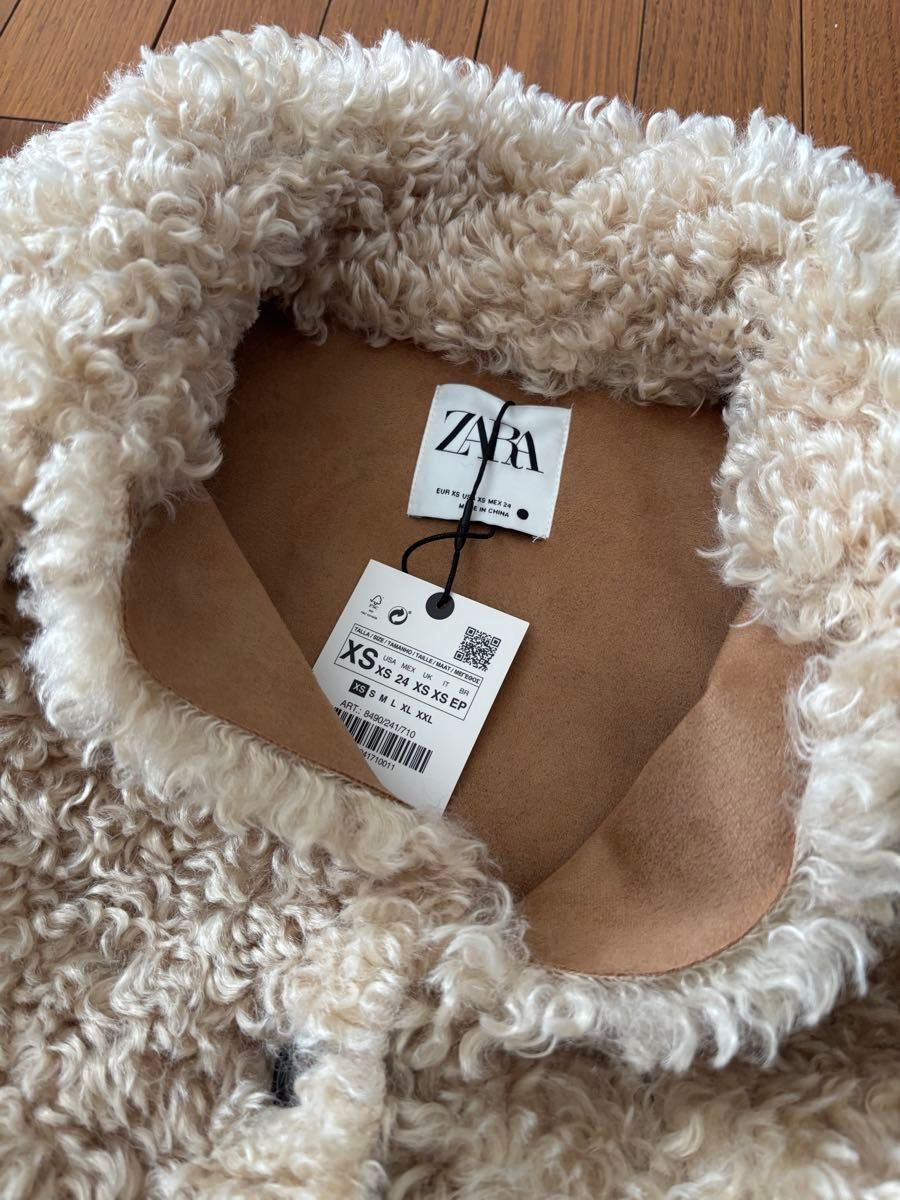 ZARA プードルファーコート XS ザラ アウター アウター ファー ZARA プードルファーコート XS ザラ アウター アウター ファー