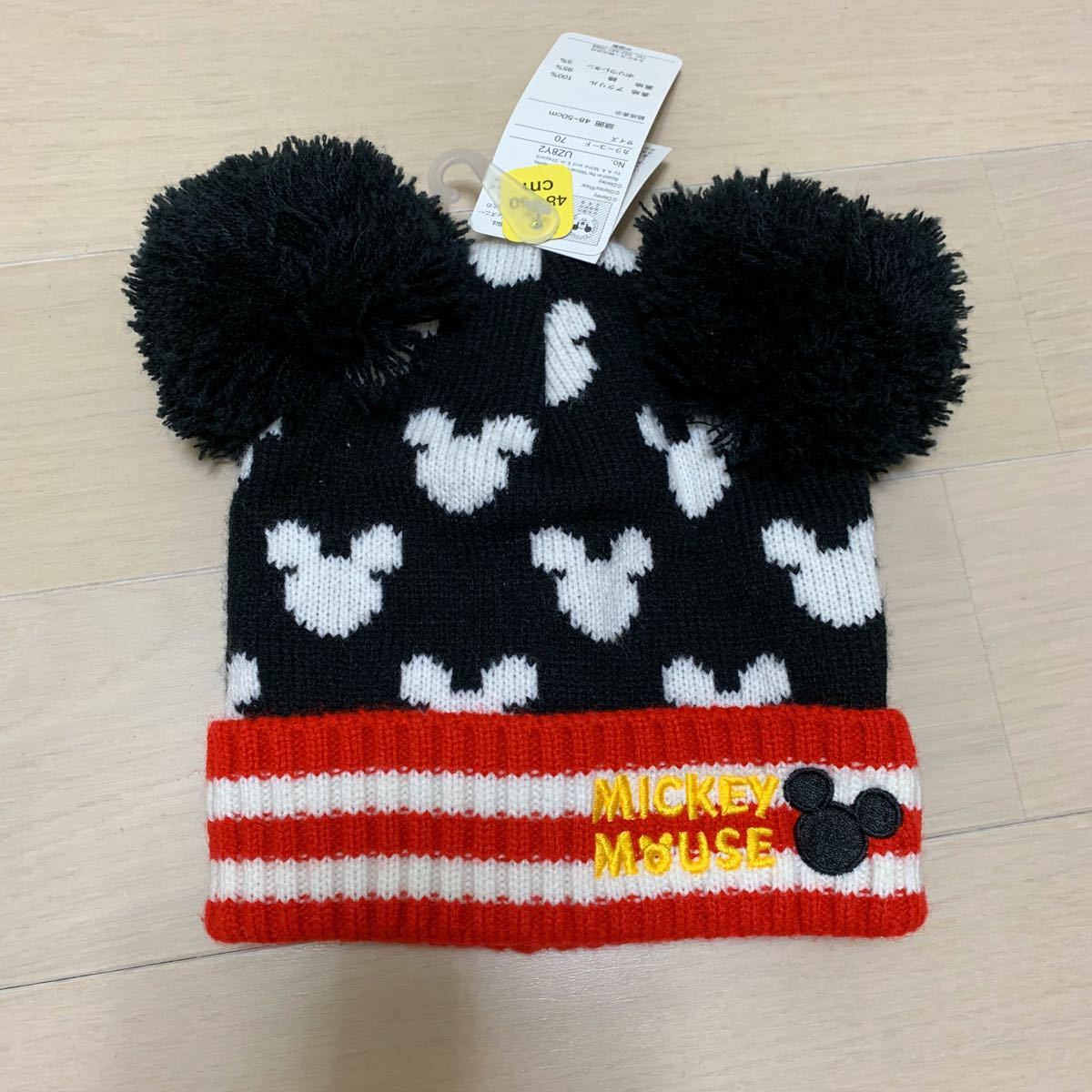 Paypayフリマ 新品 ミッキーニット帽 48 50センチ Paypayフリマ 新品 ミッキーニット帽 48 50センチ