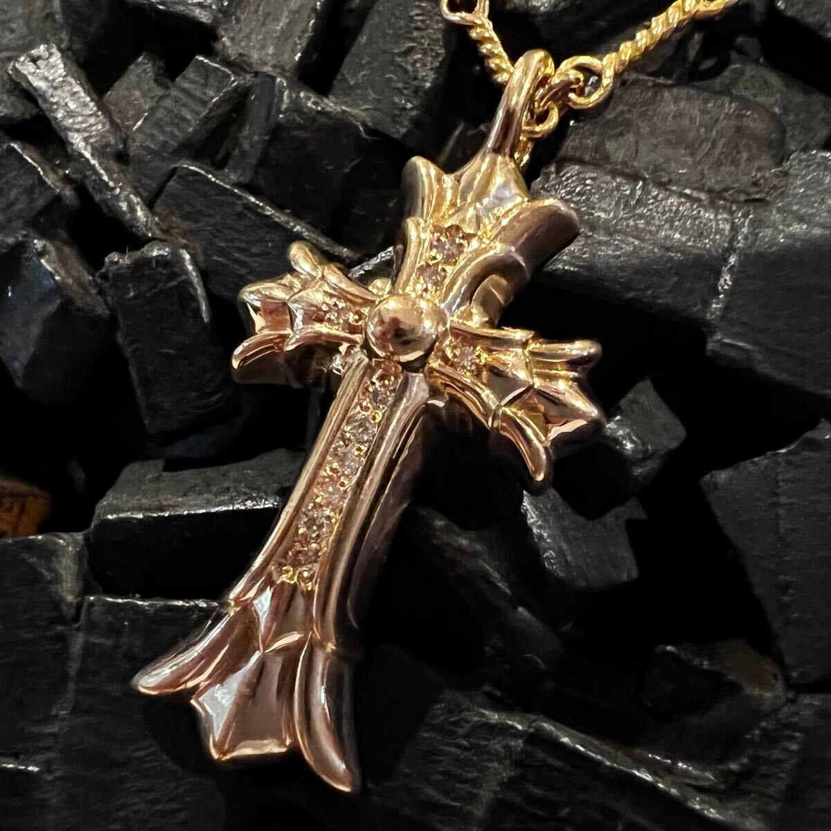 クロムハーツ 22K ダブルCHクロス パヴェダイヤモンド チャーム クロムハーツ 22K ダブルCHクロス パヴェダイヤモンド チャーム