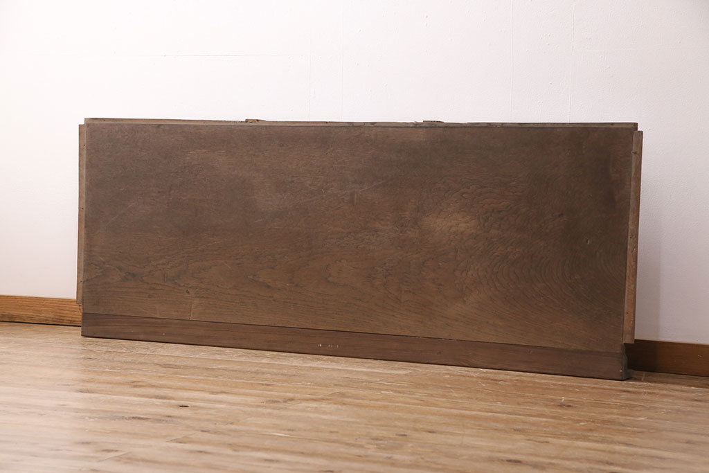 R-050298　アンティーク雑貨　ケヤキ材の一枚板！上質な雰囲気漂う、玉杢模様が美しい床板(古材)(R-050298)
