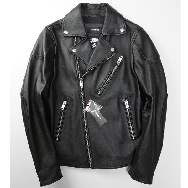 DIESEL ディーゼル 羊革 リアルレザー シワ加工 ライダース DIESEL ディーゼル 羊革 リアルレザー シワ加工 ライダース