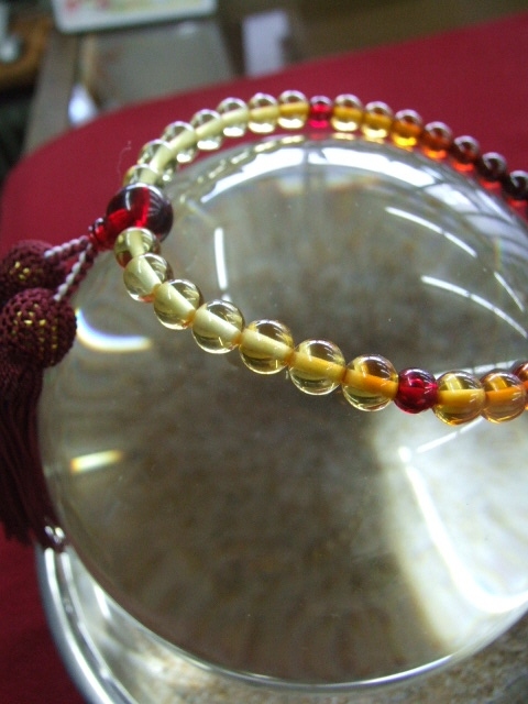  reproduction amber gradation silk ..... beads feng shui .. luck with money fortune . better fortune memory day 