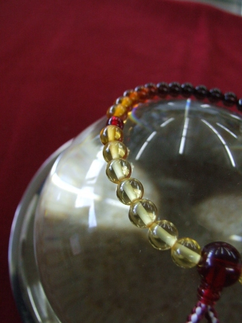  reproduction amber gradation silk ..... beads feng shui .. luck with money fortune . better fortune memory day 