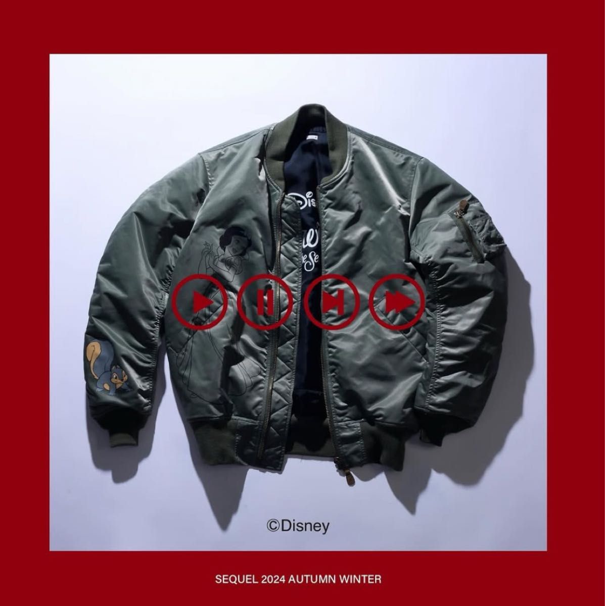 Sequel 24AW MA-1 Disney fragment design MA-1 フライト Sequel 24AW MA-1 Disney fragment design MA-1 フライト