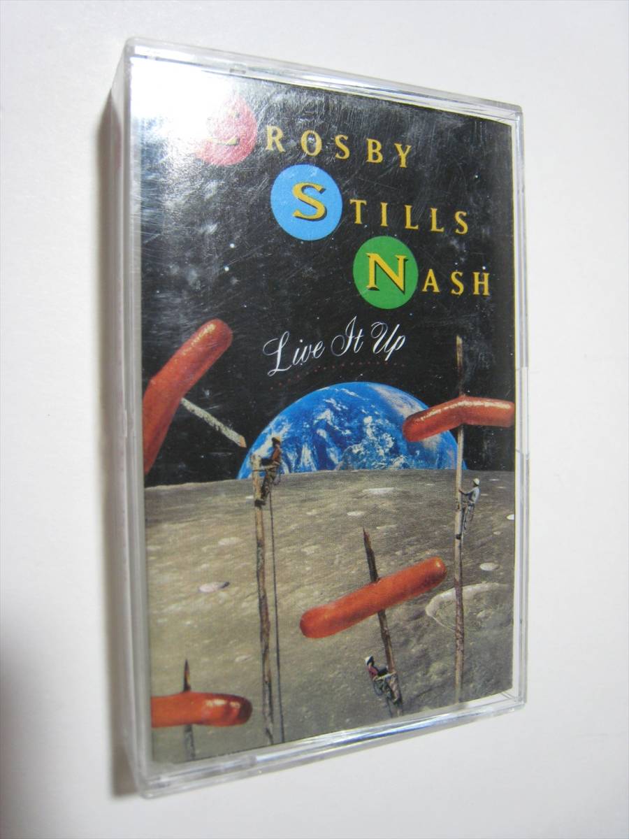 【カセットテープ】 CROSBY, STILLS & NASH / LIVE IT UP US版 クロスビー、スティルス＆ナッシュ_画像1