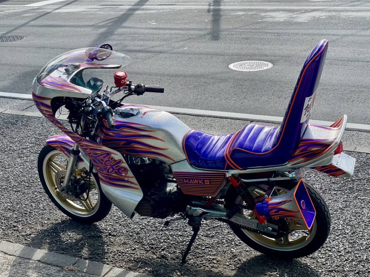 ホンダ スーパーホークⅢ バブ 高旧車 ロケット オバ吸管 三段 ホンダ スーパーホークⅢ バブ 高旧車 ロケット オバ吸管 三段