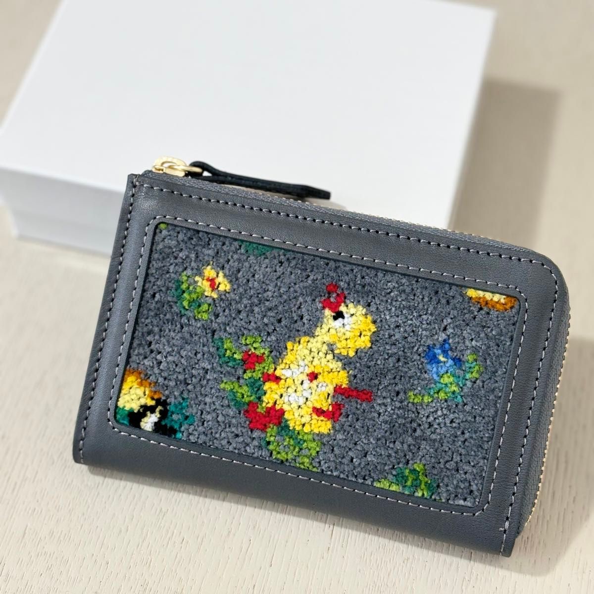 新品】フェイラー FEILER ハイジ カードケース グレー コイン 新品】フェイラー FEILER ハイジ カードケース グレー コイン