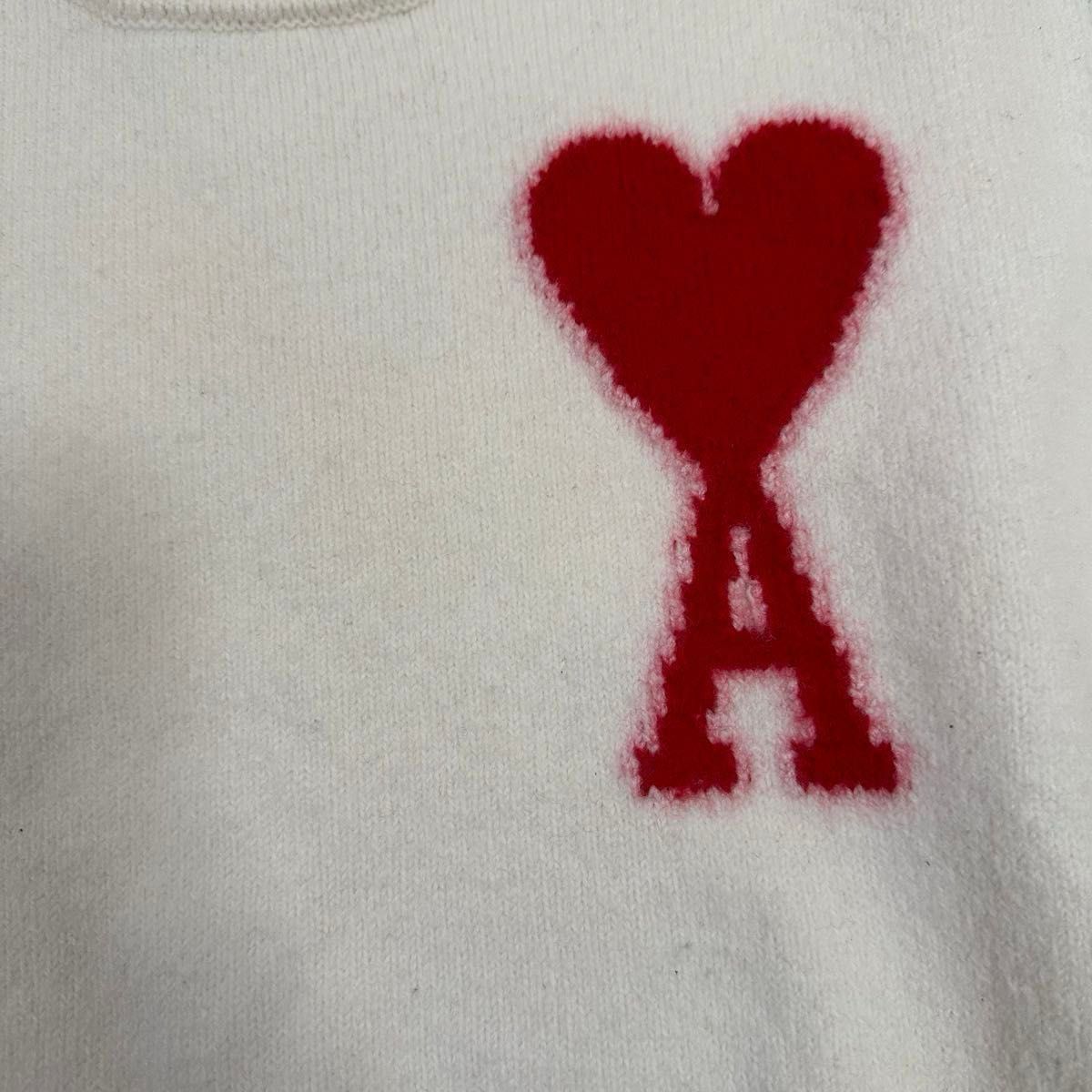本物 美品 アミパリス ホワイトニット レディース セーター AMI 本物 美品 アミパリス ホワイトニット レディース セーター AMI