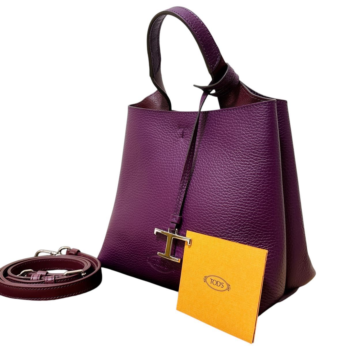 美品 TOD'S トッズ Tタイムレス マイクロ レザー 2way 美品 TOD'S トッズ Tタイムレス マイクロ レザー 2way