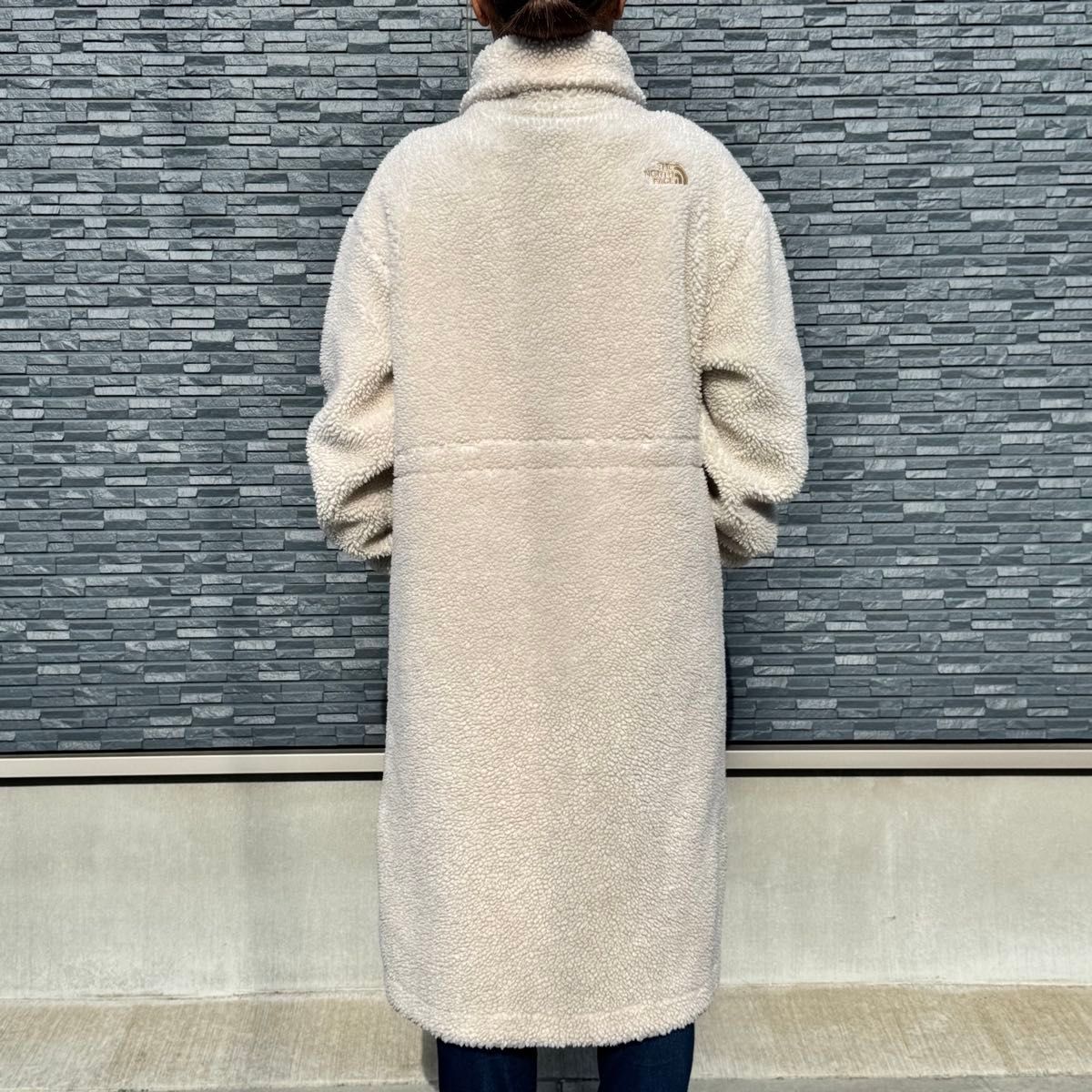 美品】ノースフェイス ボアジャケット ベージュ ロング丈 美品】ノースフェイス ボアジャケット ベージュ ロング丈