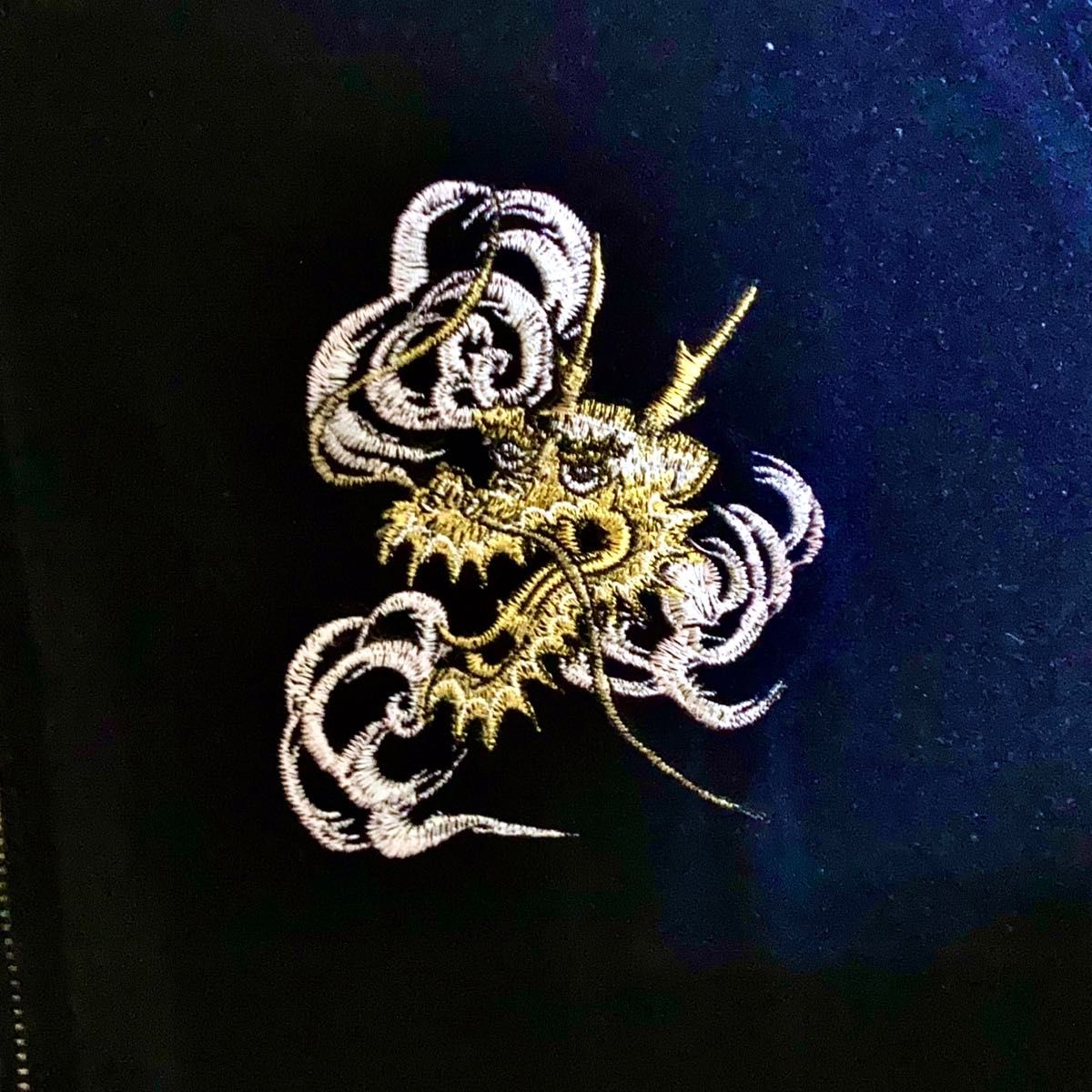 C P S 別珍 ベロア スカジャン 鷹×龍 片面刺繍 ブラック C P S 別珍 ベロア スカジャン 鷹×龍 片面刺繍 ブラック