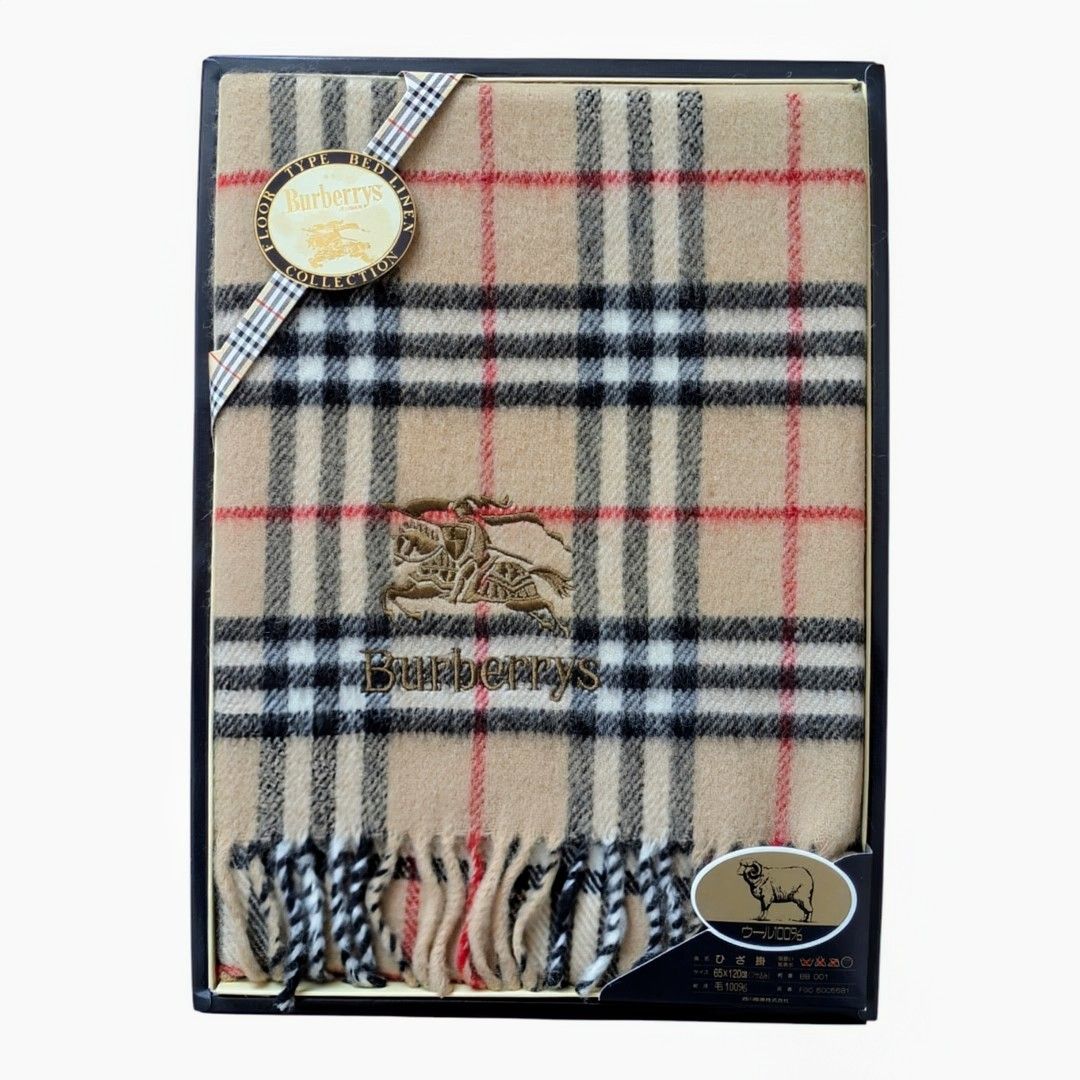 バーバリー ひざ掛け ブランケット ウール100% BURBERRY 新品未 バーバリー ひざ掛け ブランケット ウール100% BURBERRY 新品未