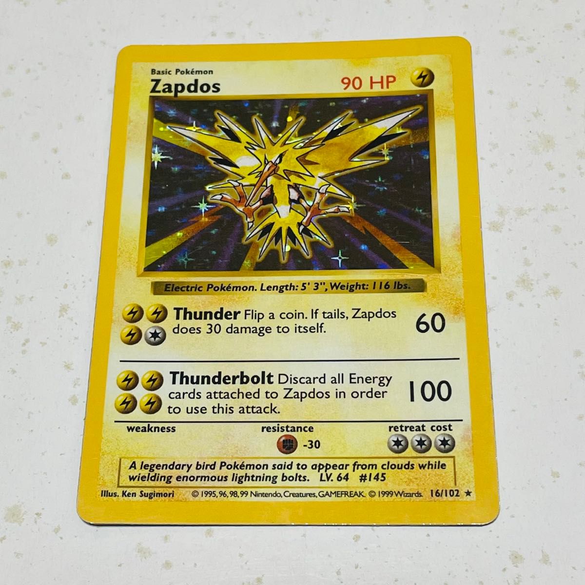 激安ブランド ポケモンカード 99年当時品｜Yahoo!フリマ（旧 サンダー 英語版 ポケモンカードゲーム