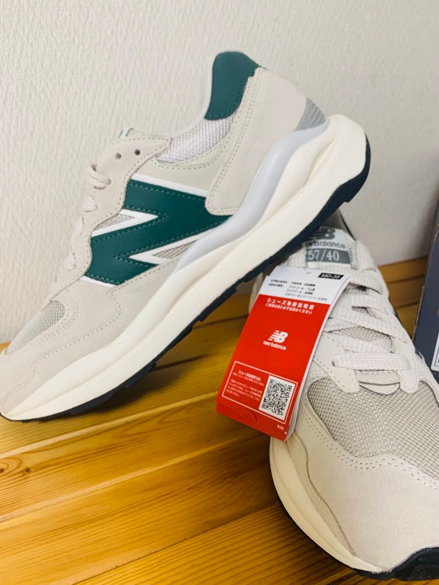【新品】New Balance ニューバランス M5740 ベージュ/グリーン