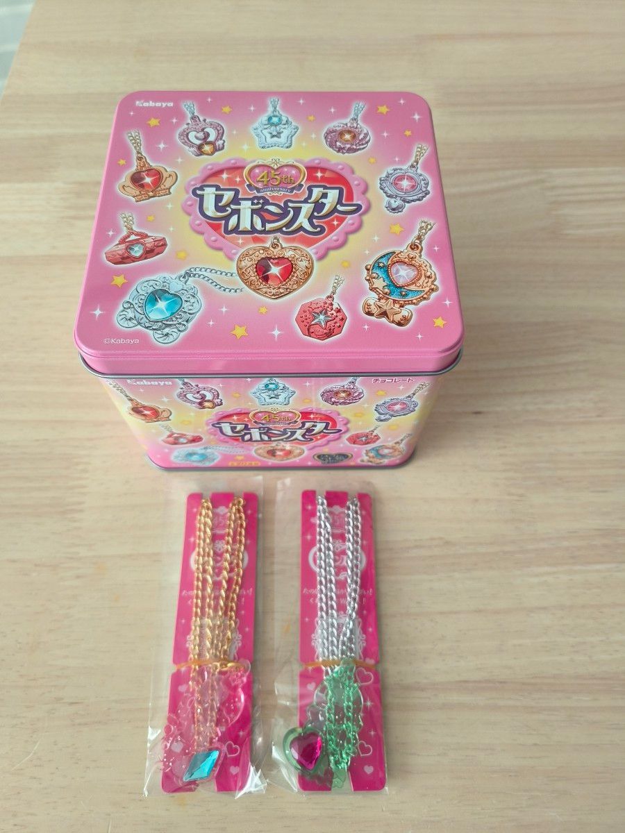 セボンスター 45th 缶 +ネックレス 45周年 プライズ 小物入れ セボンスター 45th 缶 +ネックレス 45周年 プライズ 小物入れ