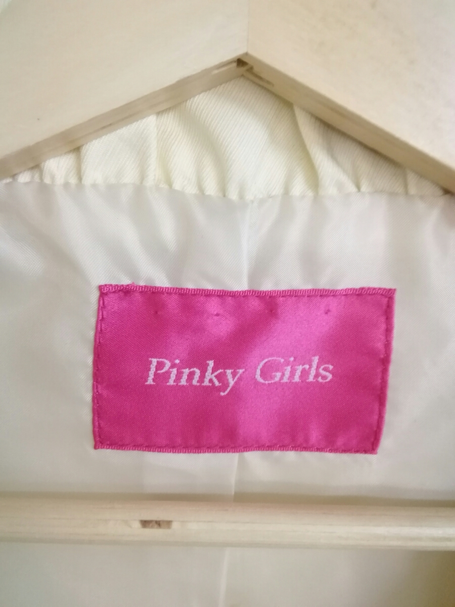  Pinky Girls ivory coat S free shipping!