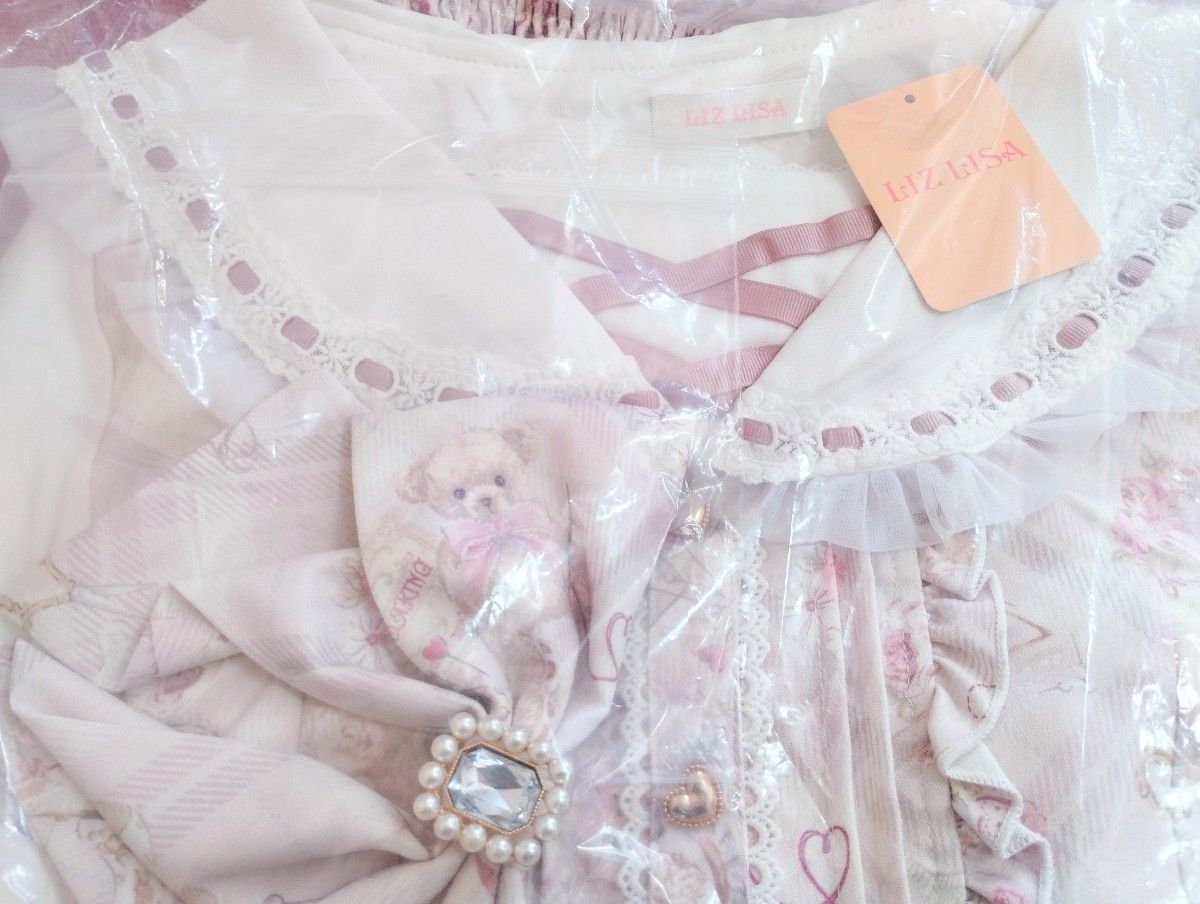 新品 正規品 LIZ LISA リズリサ Sewing Bear柄セットアップ 上下 新品 正規品 LIZ LISA リズリサ Sewing Bear柄セットアップ 上下